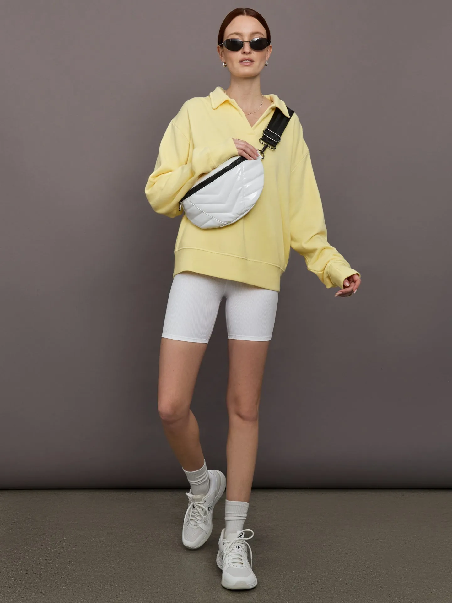 Johnny Collar Sweatshirt in French Terry - Banana sold by Carbon38 product image thumbnail 2