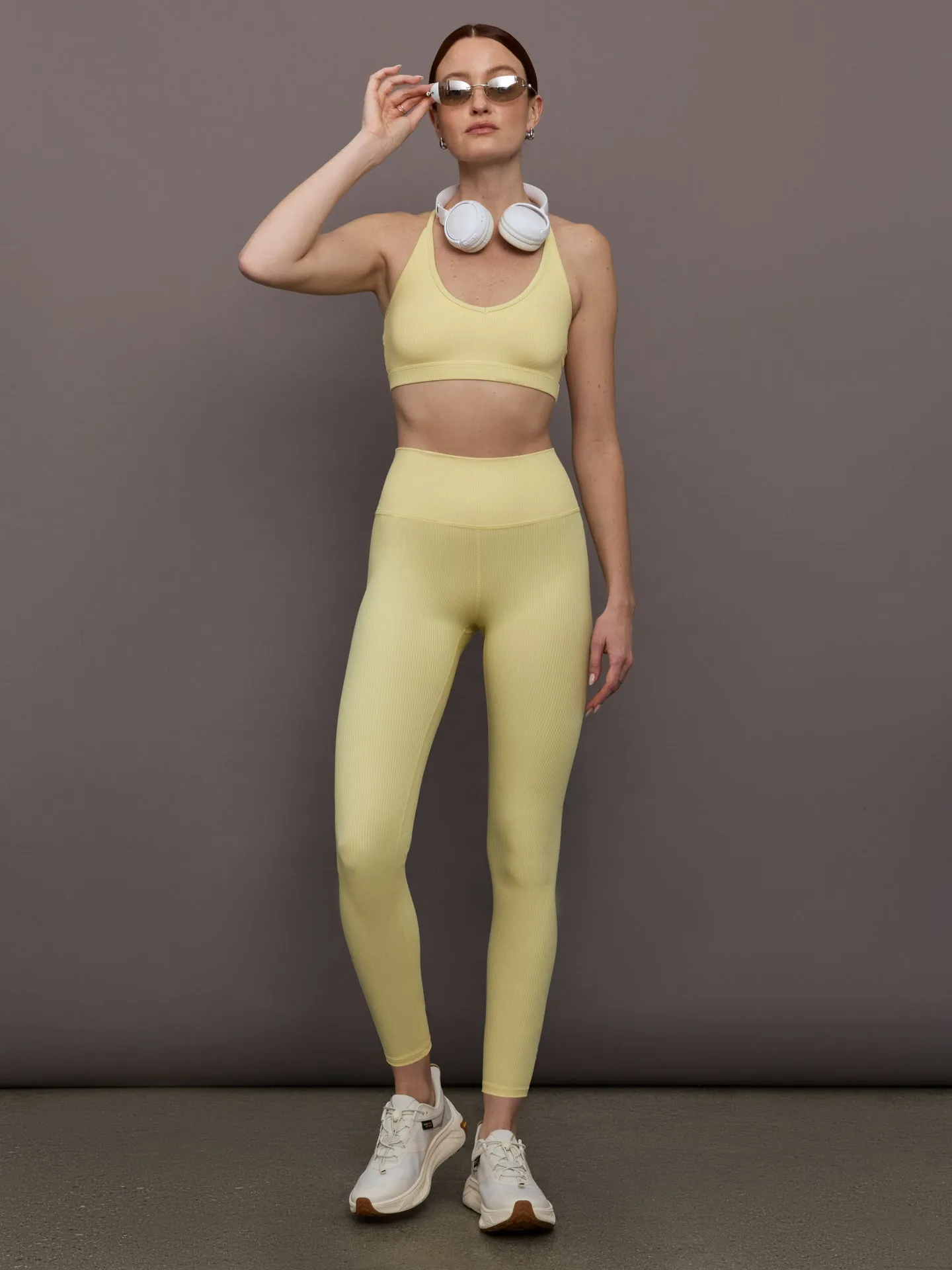 High Rise Legging in Ribbed Melt - Banana sold by Carbon38 product image thumbnail 2