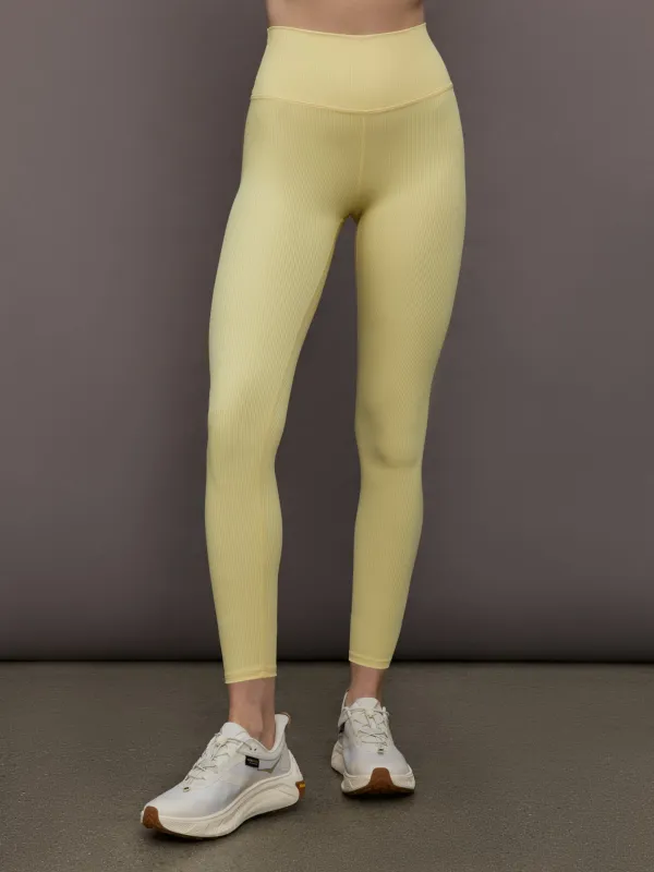 High Rise Legging in Ribbed Melt - Banana sold by Carbon38