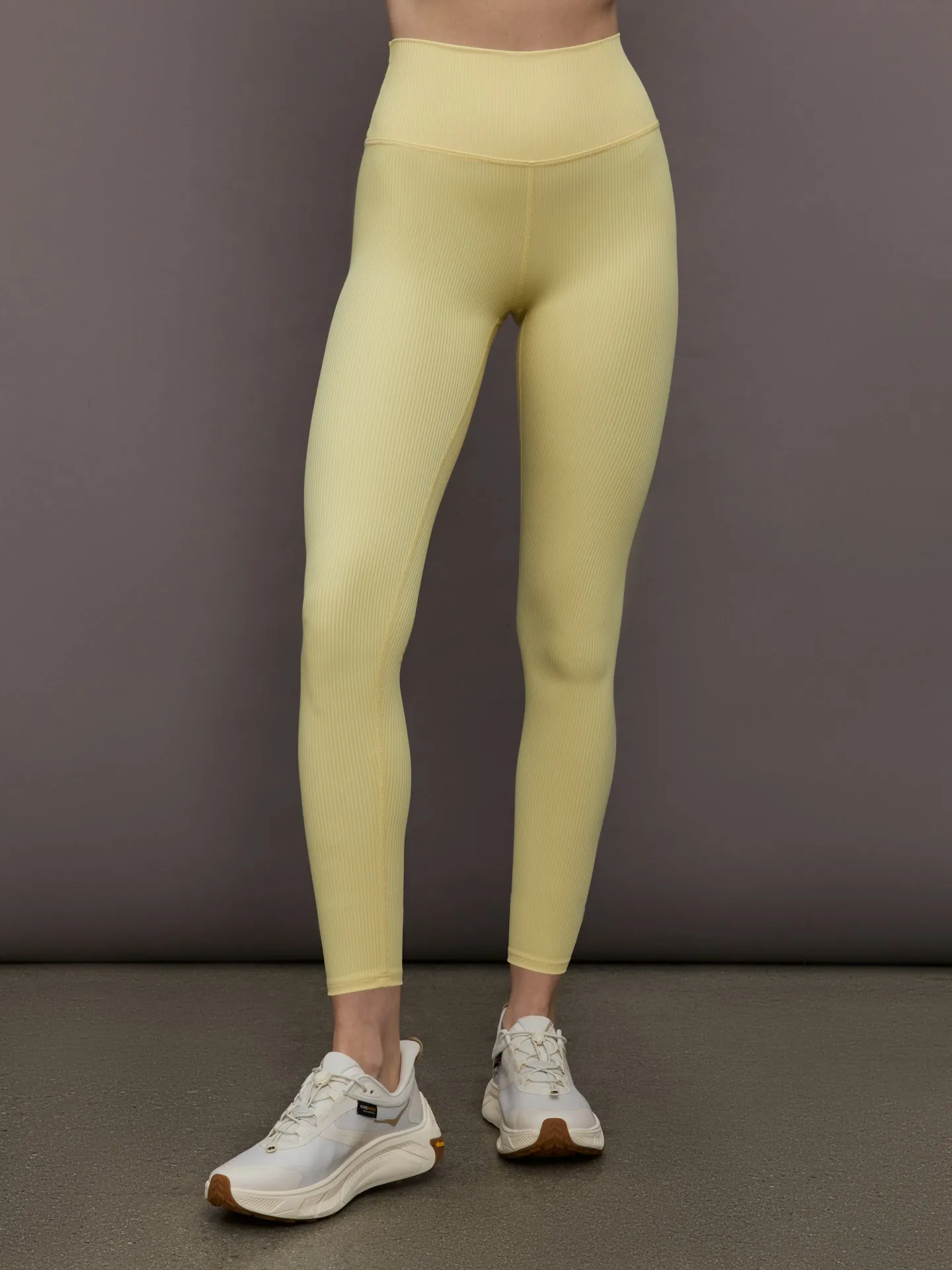 High Rise Legging in Ribbed Melt - Banana sold by Carbon38