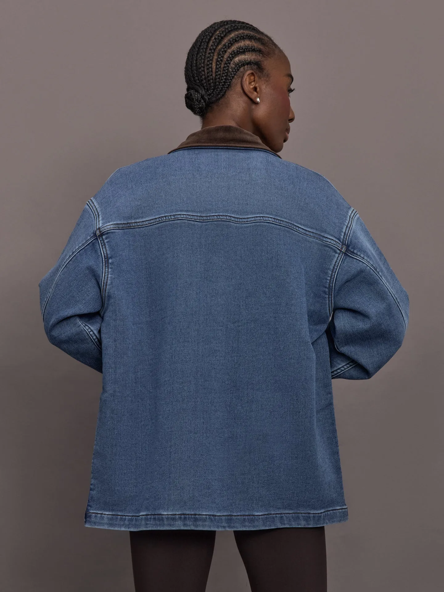 Barn Jacket in Knit Denim - Dark Wash sold by Carbon38 product image thumbnail 4