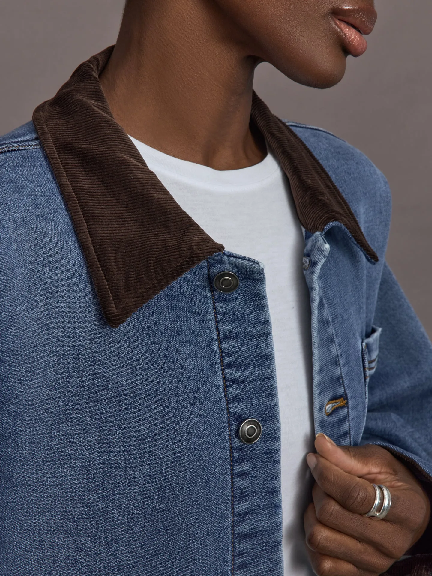 Barn Jacket in Knit Denim - Dark Wash sold by Carbon38 product image thumbnail 5