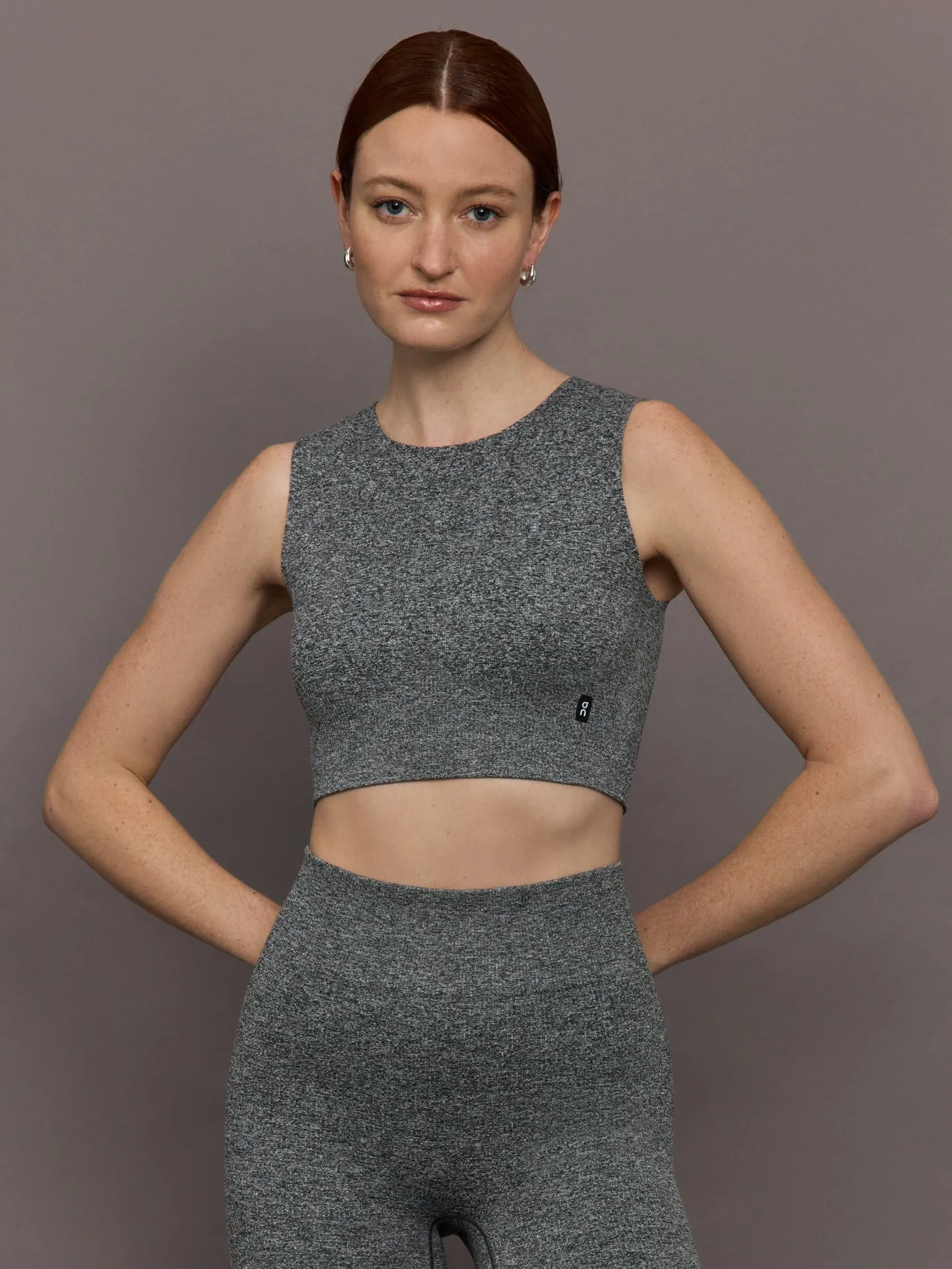 Studio Knit Crop - Graphite Heather sold by Carbon38