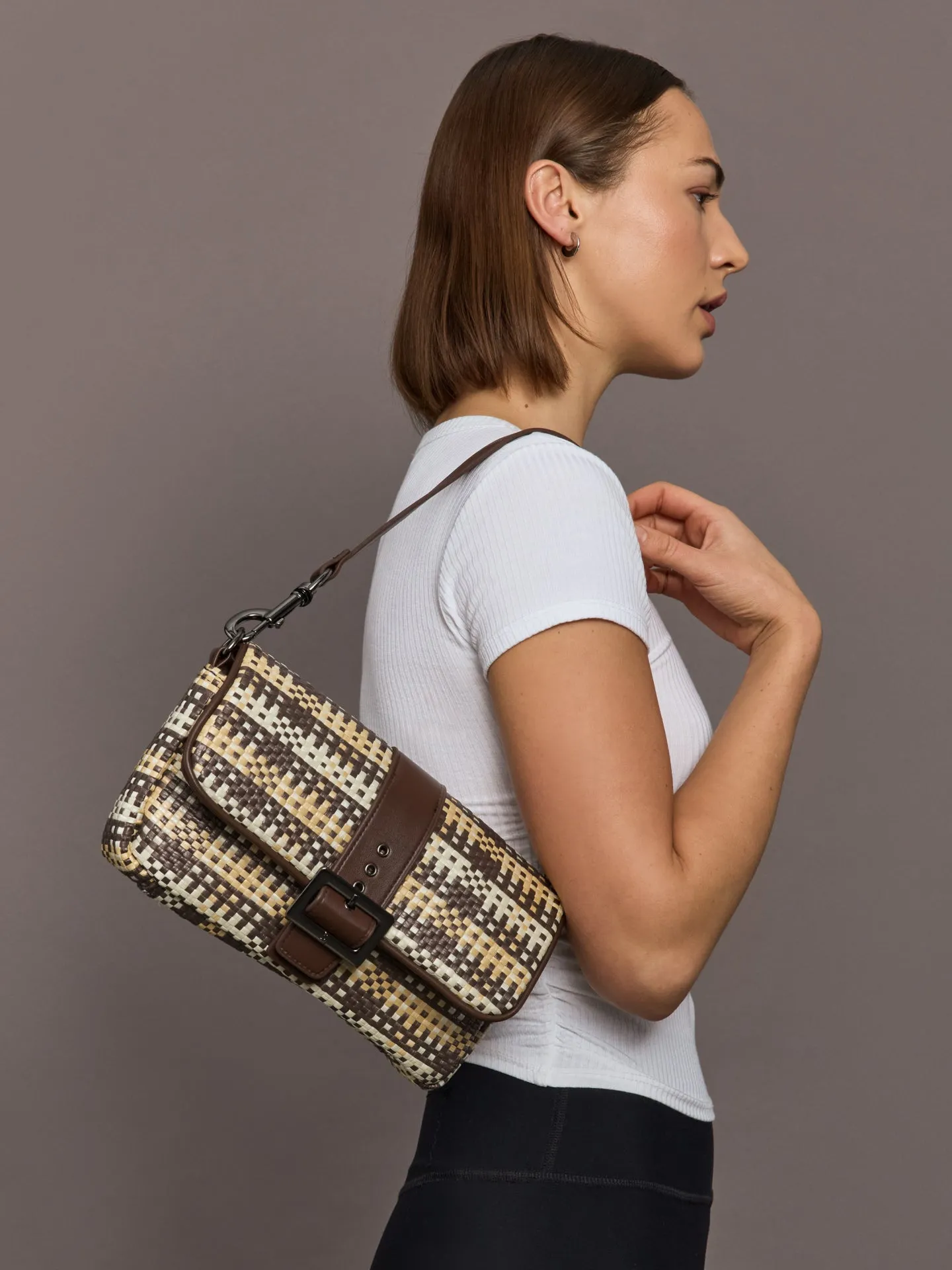 Socialite - Espresso Dune Plaid Raffia sold by Carbon38 product image thumbnail 2