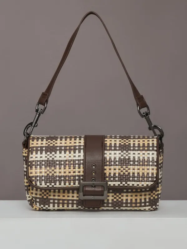 Socialite - Espresso Dune Plaid Raffia made by Think Royln