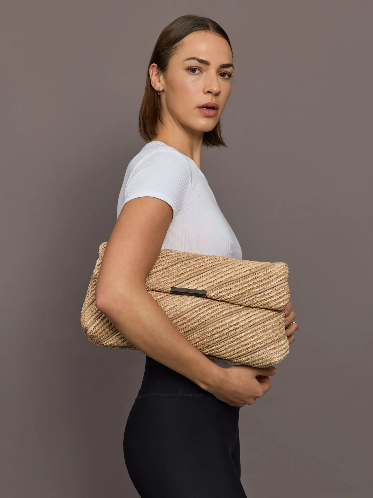 Embrace Clutch - Beige Luxe & Raffia sold by Carbon38 product image thumbnail 2