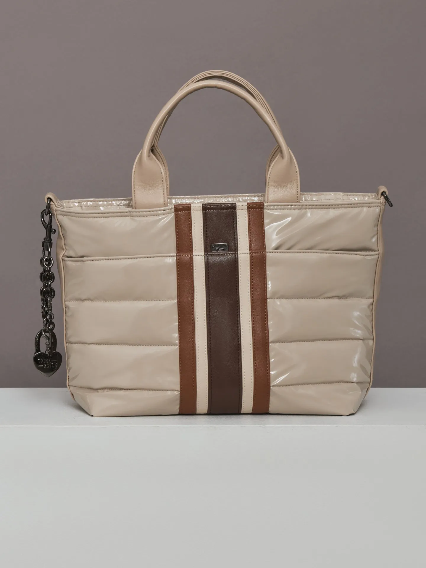 Getaway - Blonde Patent & Colorblock Luxe Stripe sold by Carbon38