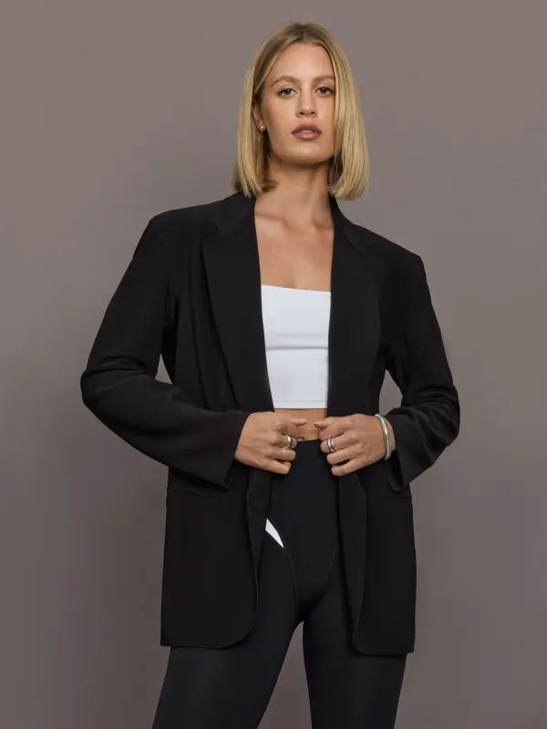 Oversized single Breasted Jacket - Black sold by Carbon38