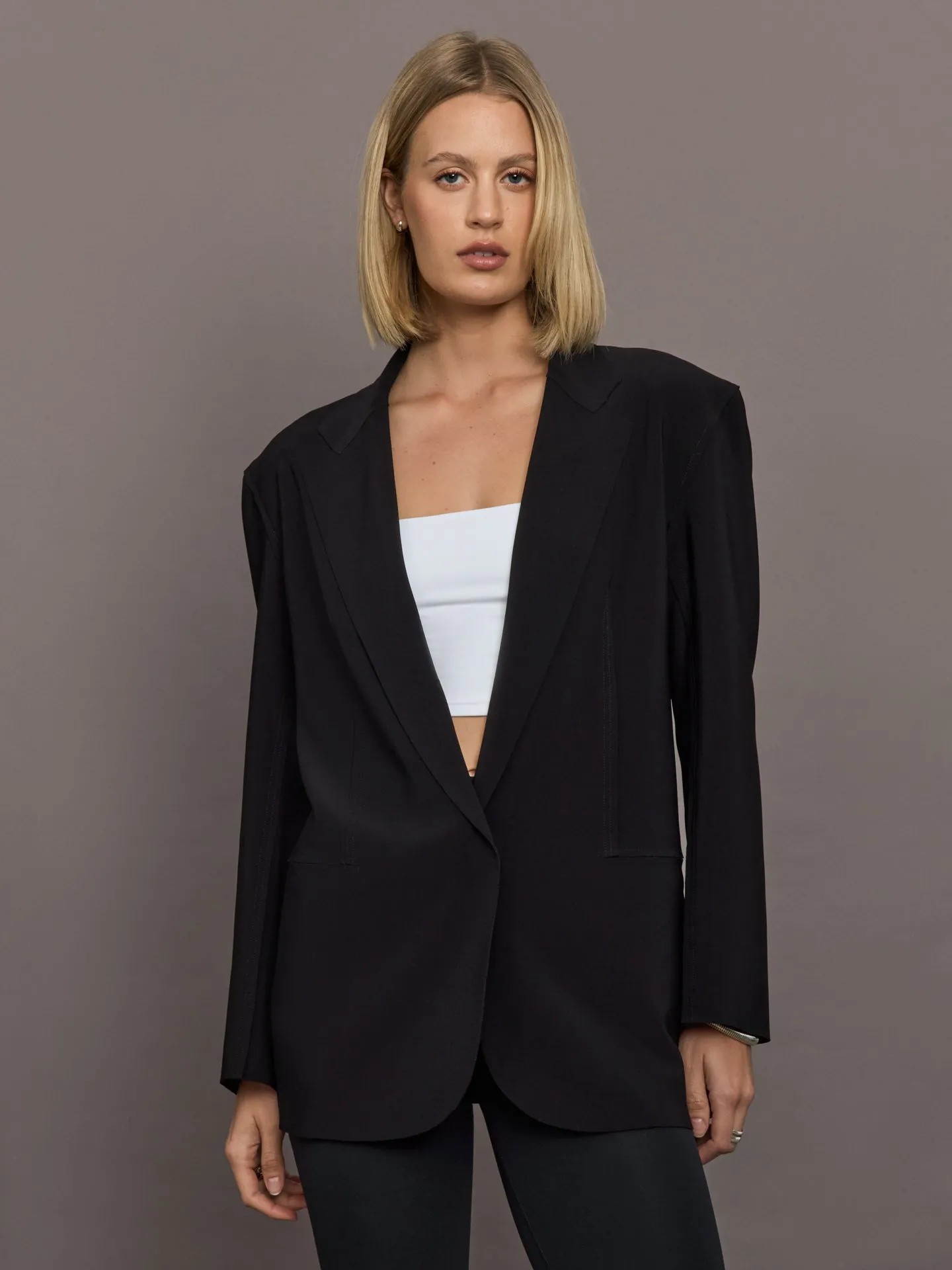 Oversized single Breasted Jacket - Black sold by Carbon38 product image thumbnail 3