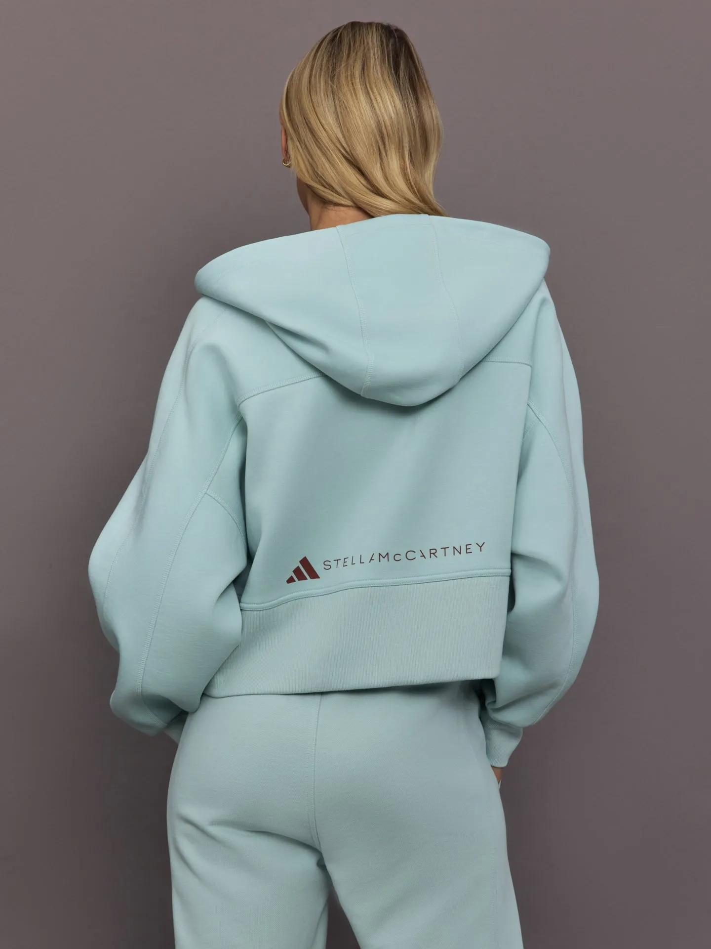 adidas by Stella McCartney Sportswear Cropped Hoodie - Vapour Green sold by Carbon38 product image thumbnail 4