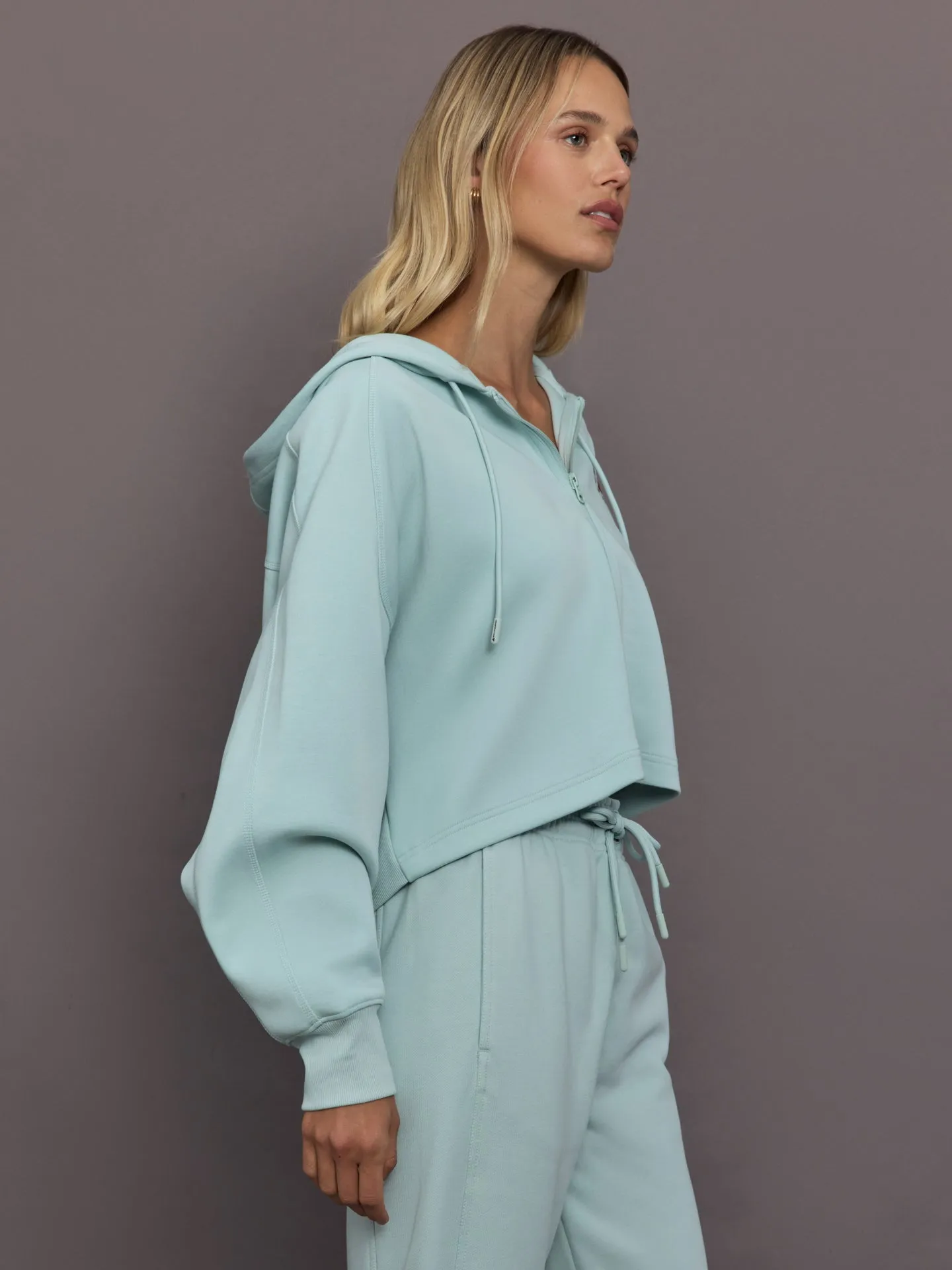 adidas by Stella McCartney Sportswear Cropped Hoodie - Vapour Green sold by Carbon38 product image thumbnail 3