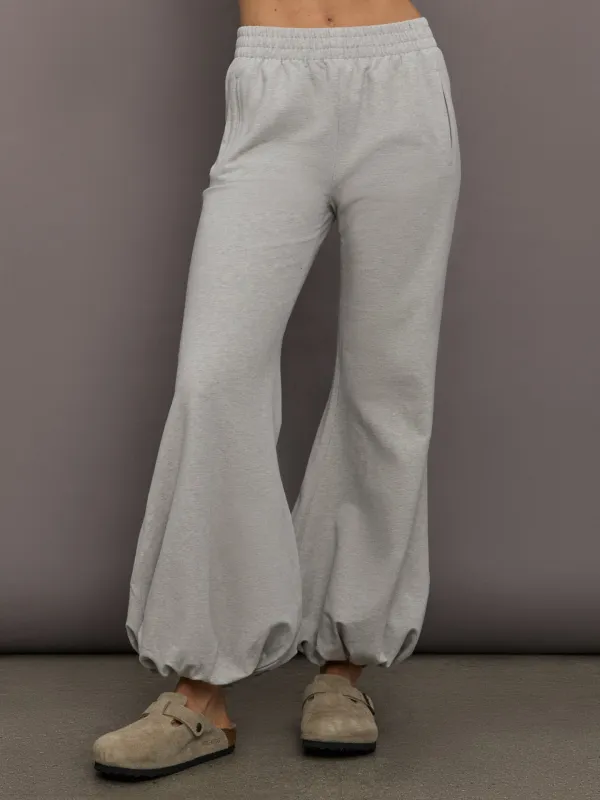 Boyfriend Puff Jog Pant - Light Heather Grey sold by Carbon38
