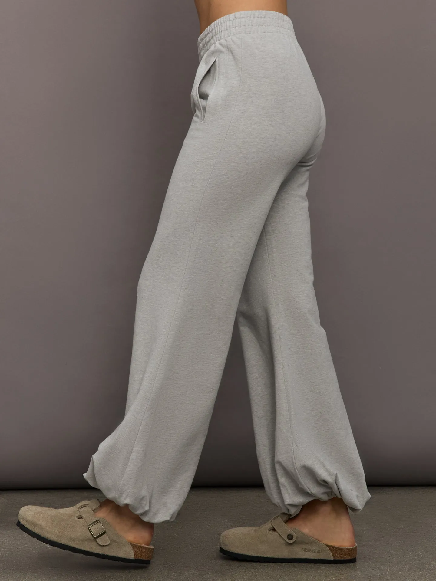 Boyfriend Puff Jog Pant - Light Heather Grey sold by Carbon38 product image thumbnail 3