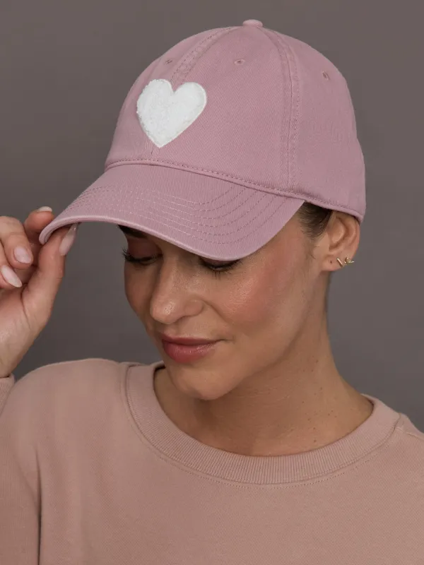 KR Imperfect Chenille Heart Hat - Mauve sold by Carbon38