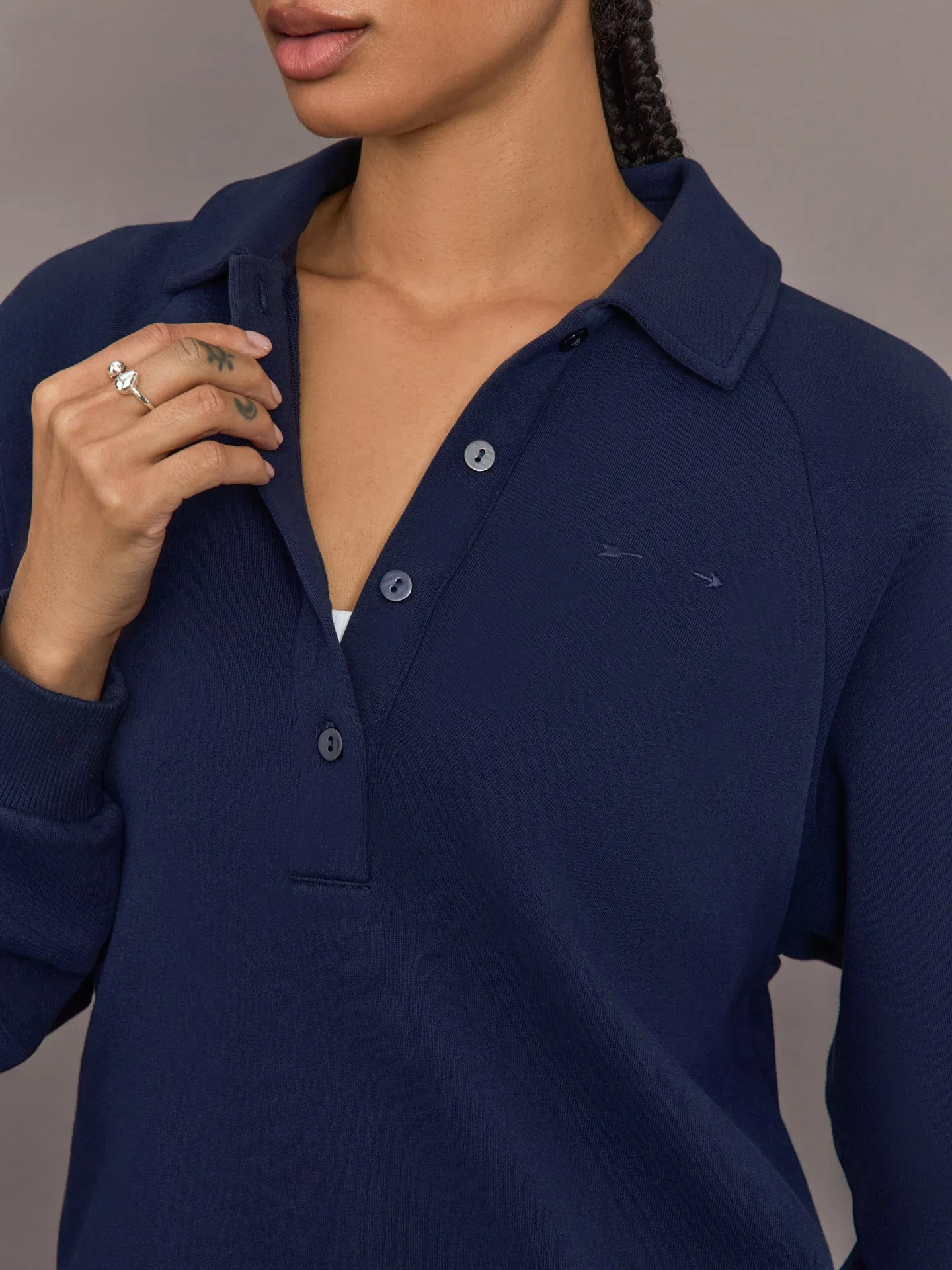 Collared Elle Polo - Navy sold by Carbon38 product image thumbnail 5