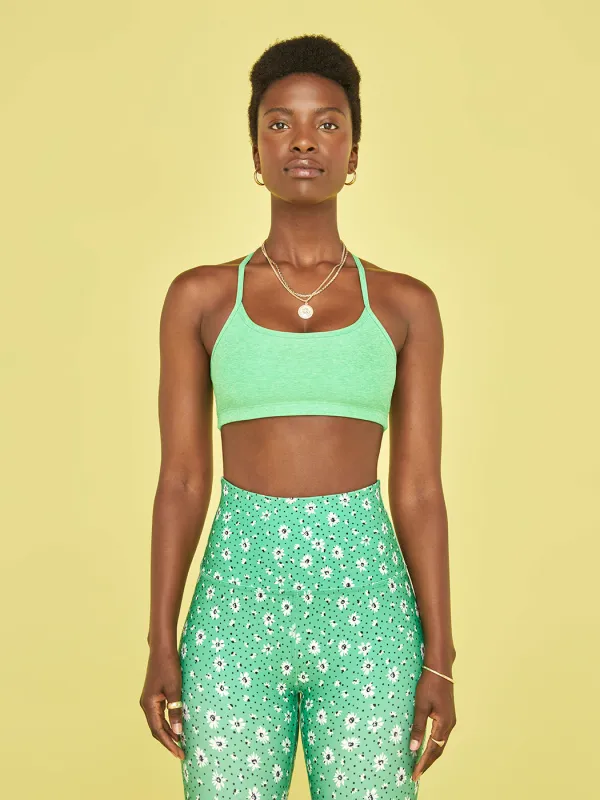 Spacedye Slim Racerback Bra - Honeydew Pop Heather sold by Carbon38