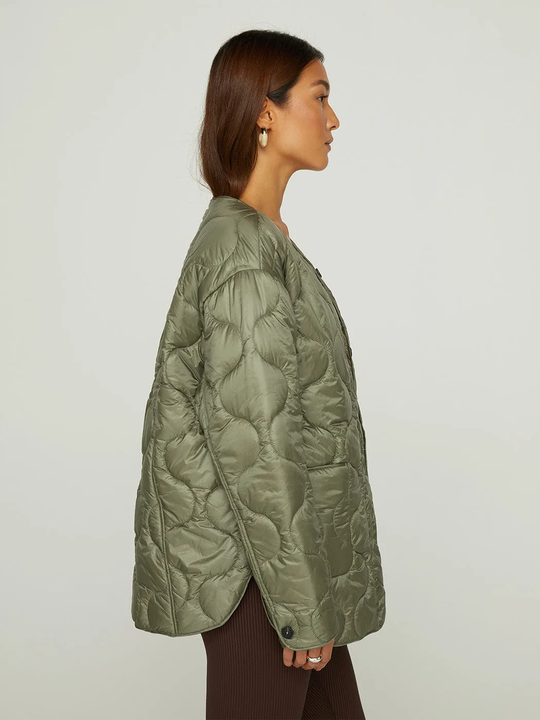 Quilted Jacket - Silvery-Green sold by Carbon38 product image thumbnail 4