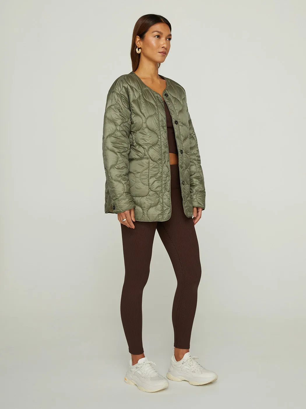 Quilted Jacket - Silvery-Green sold by Carbon38 product image thumbnail 3
