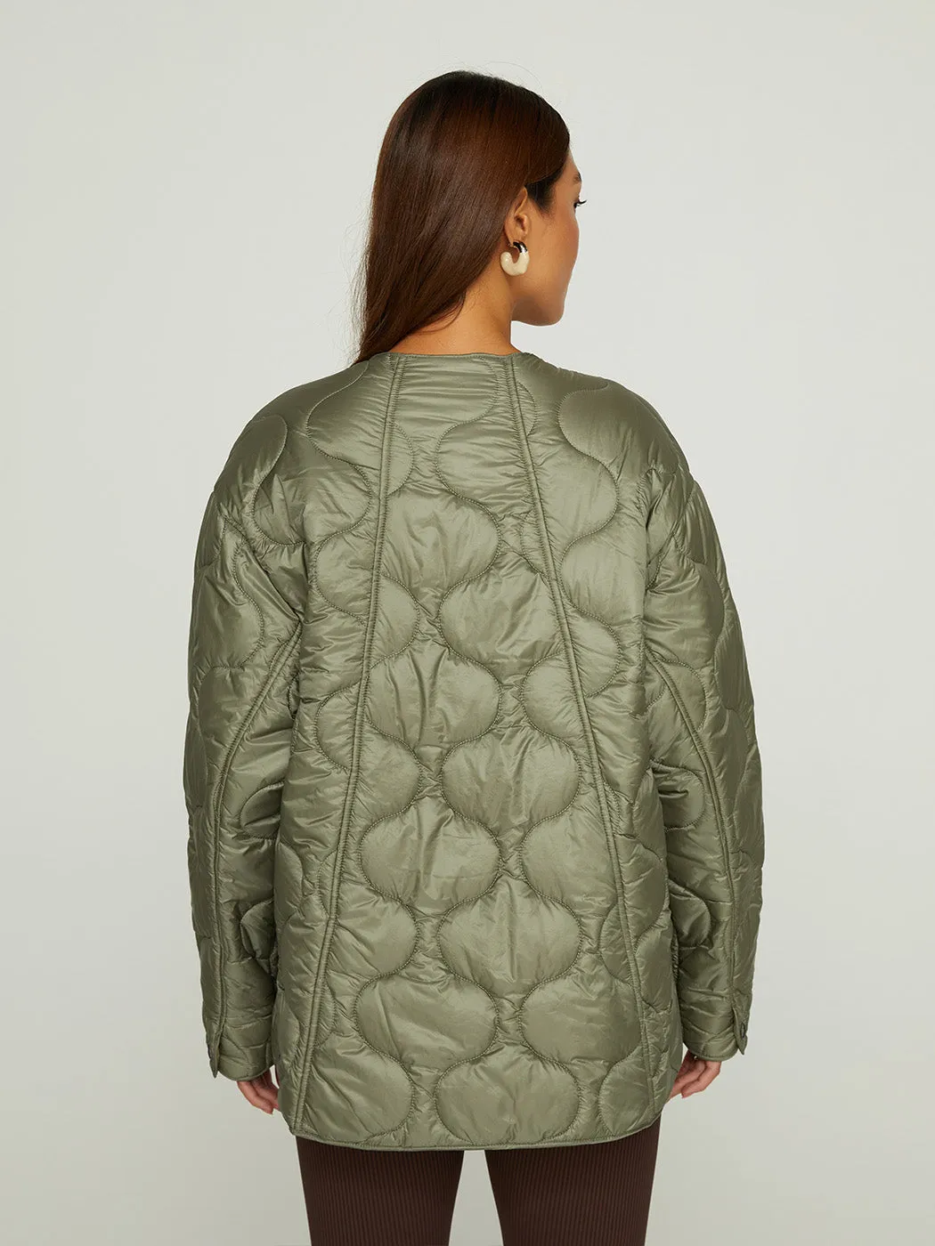 Quilted Jacket - Silvery-Green sold by Carbon38 product image thumbnail 5