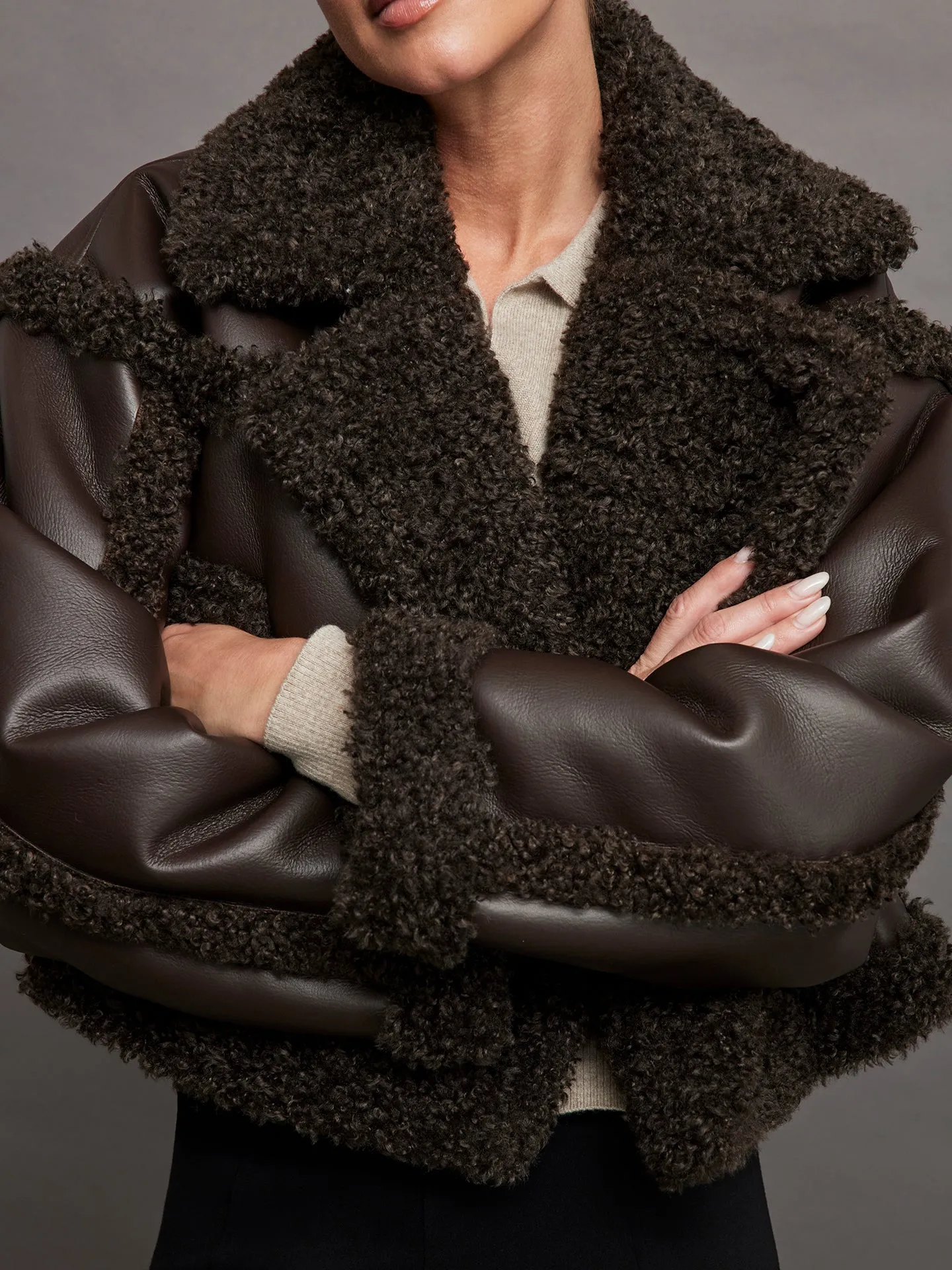 Kristy Jacket - Dark Brown/Dark Brown sold by Carbon38 product image thumbnail 2