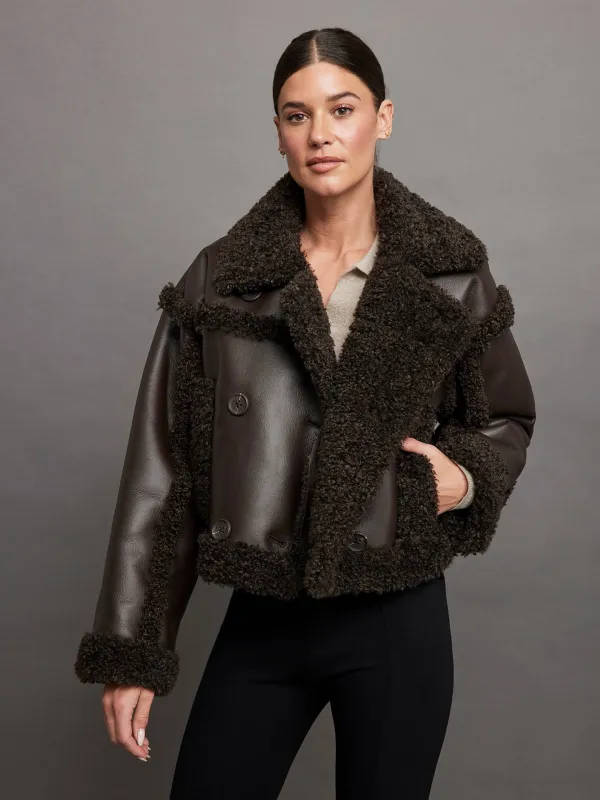 Kristy Jacket - Dark Brown/Dark Brown made by Stand Studio