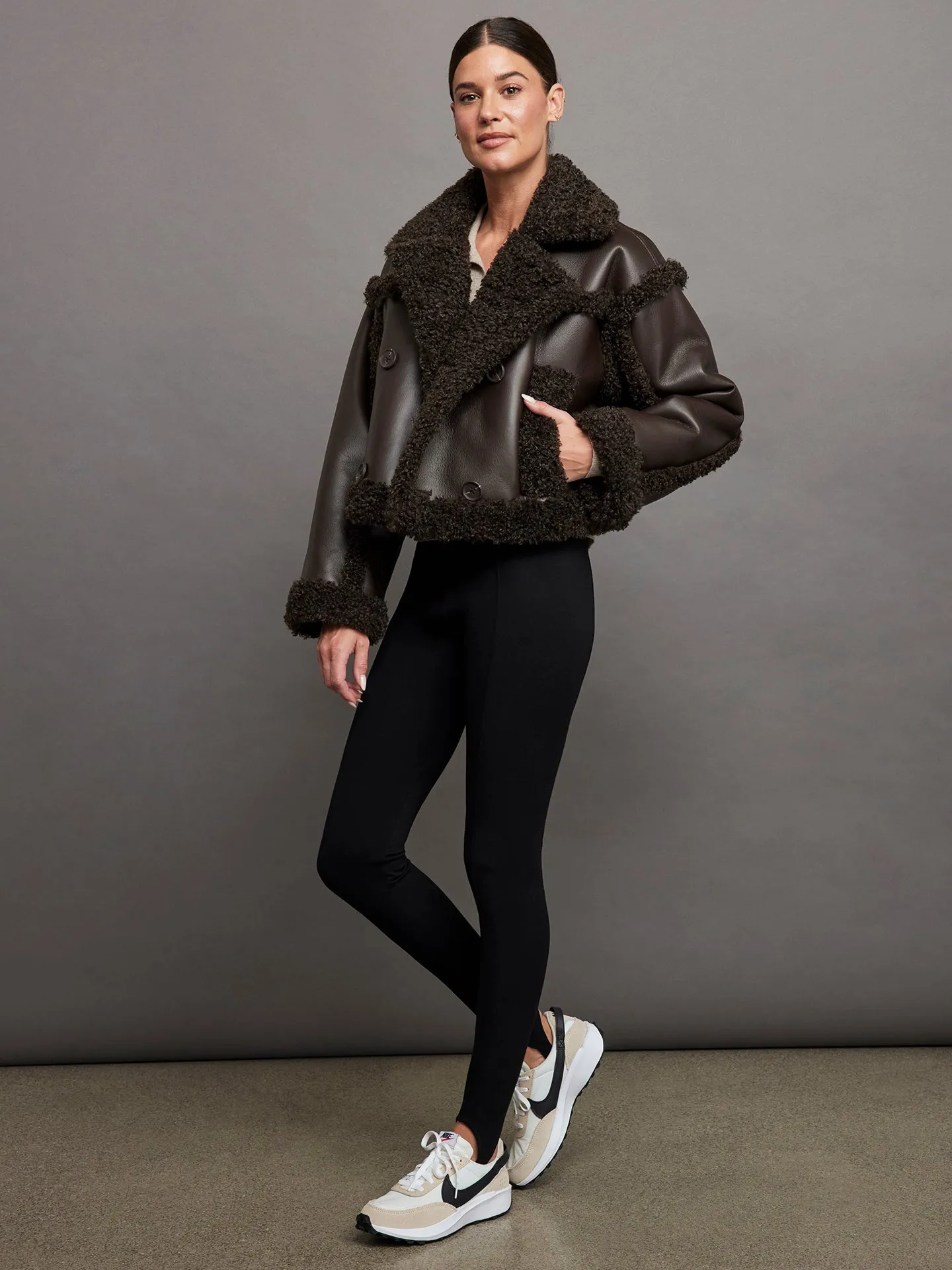 Kristy Jacket - Dark Brown/Dark Brown sold by Carbon38 product image thumbnail 3