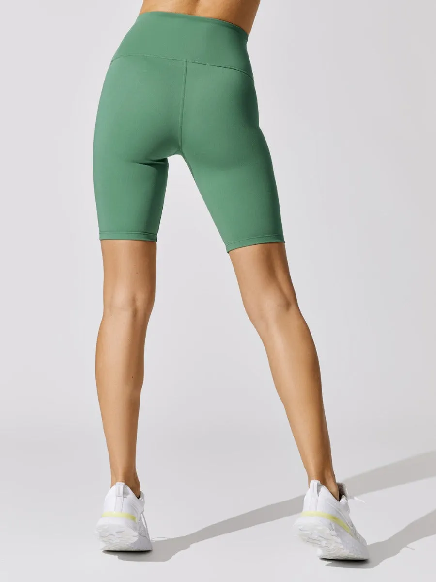 High Rise Biker Short in Cloud Compression - Jade sold by Carbon38 product image thumbnail 3