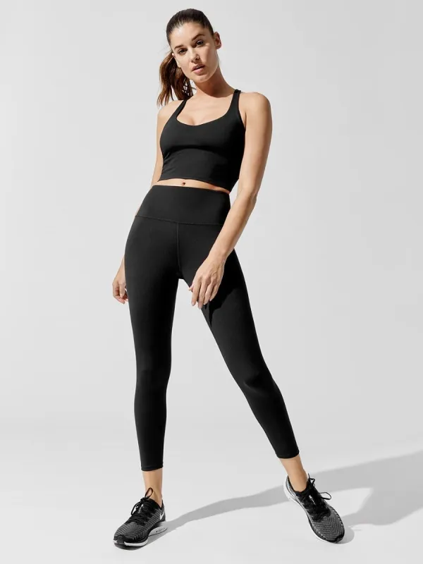 High Rise 7/8 Legging In Cloud Compression - Black made by Carbon38