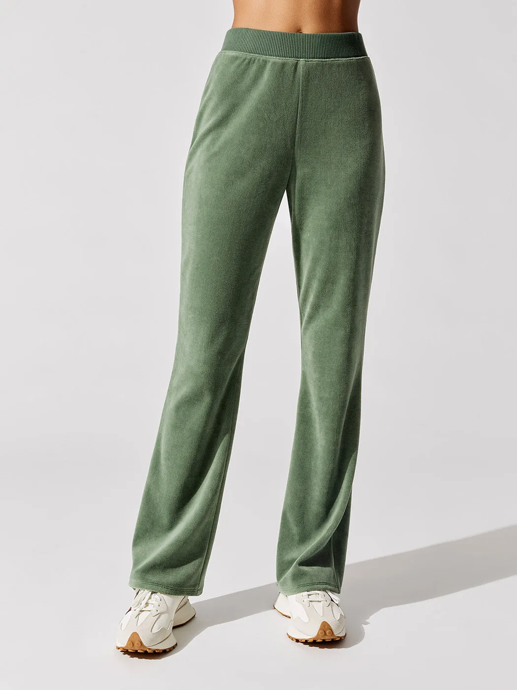 Velour Flare Pants - Evergreen sold by Carbon38 product image thumbnail 4