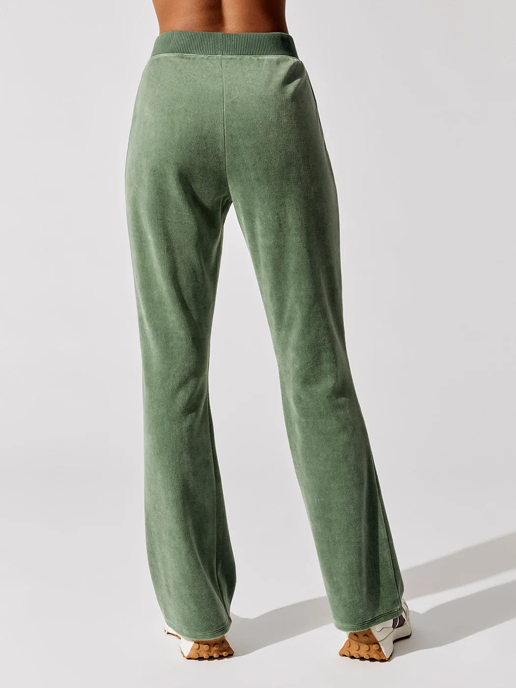 Velour Flare Pants - Evergreen sold by Carbon38 product image thumbnail 3