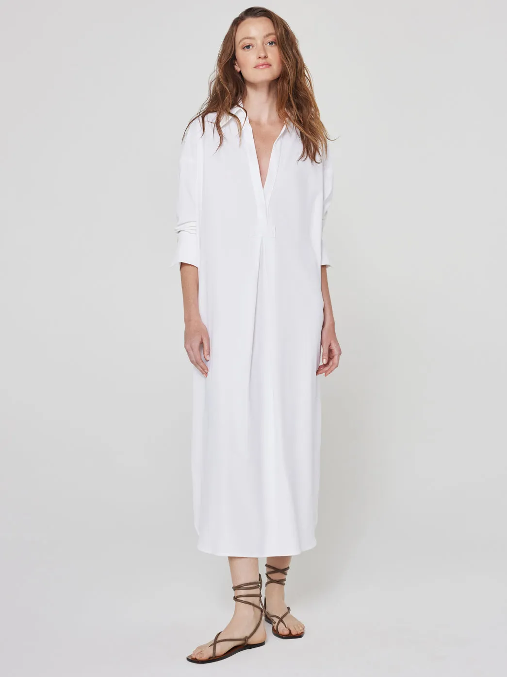 Tropez Oversized Shirt Dress - White sold by Carbon38 product image thumbnail 4