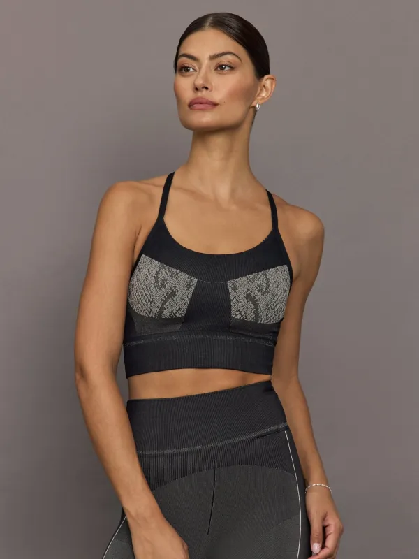 aSMC TrueStrength Seamless Yoga Bra - Black/White sold by Carbon38