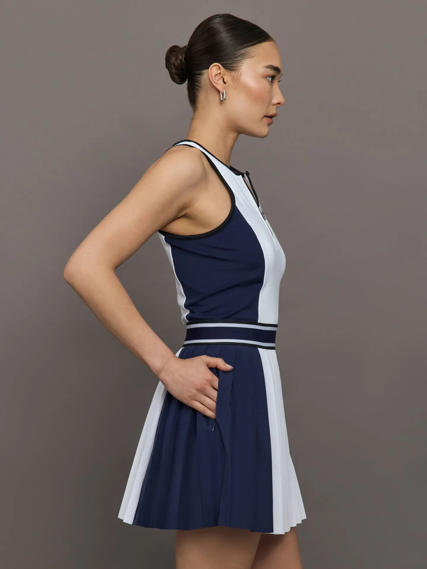 Color Block Leo Dress - Maltese Blue/Arctic sold by Carbon38 product image thumbnail 4