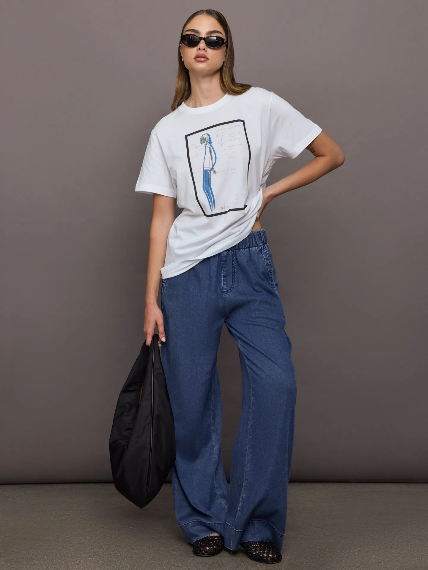 Short Sleeve t-shirt - Brilliant White/Blue sold by Carbon38 product image thumbnail 3