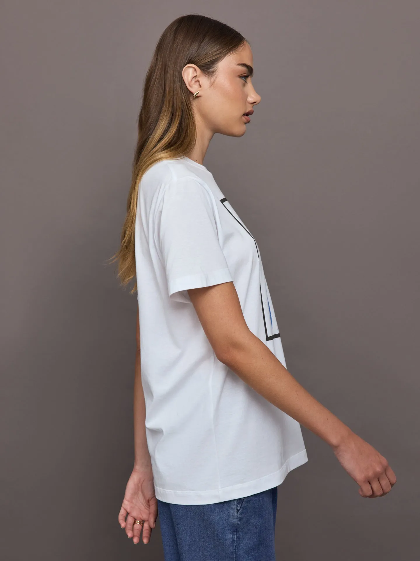 Short Sleeve t-shirt - Brilliant White/Blue sold by Carbon38 product image thumbnail 4