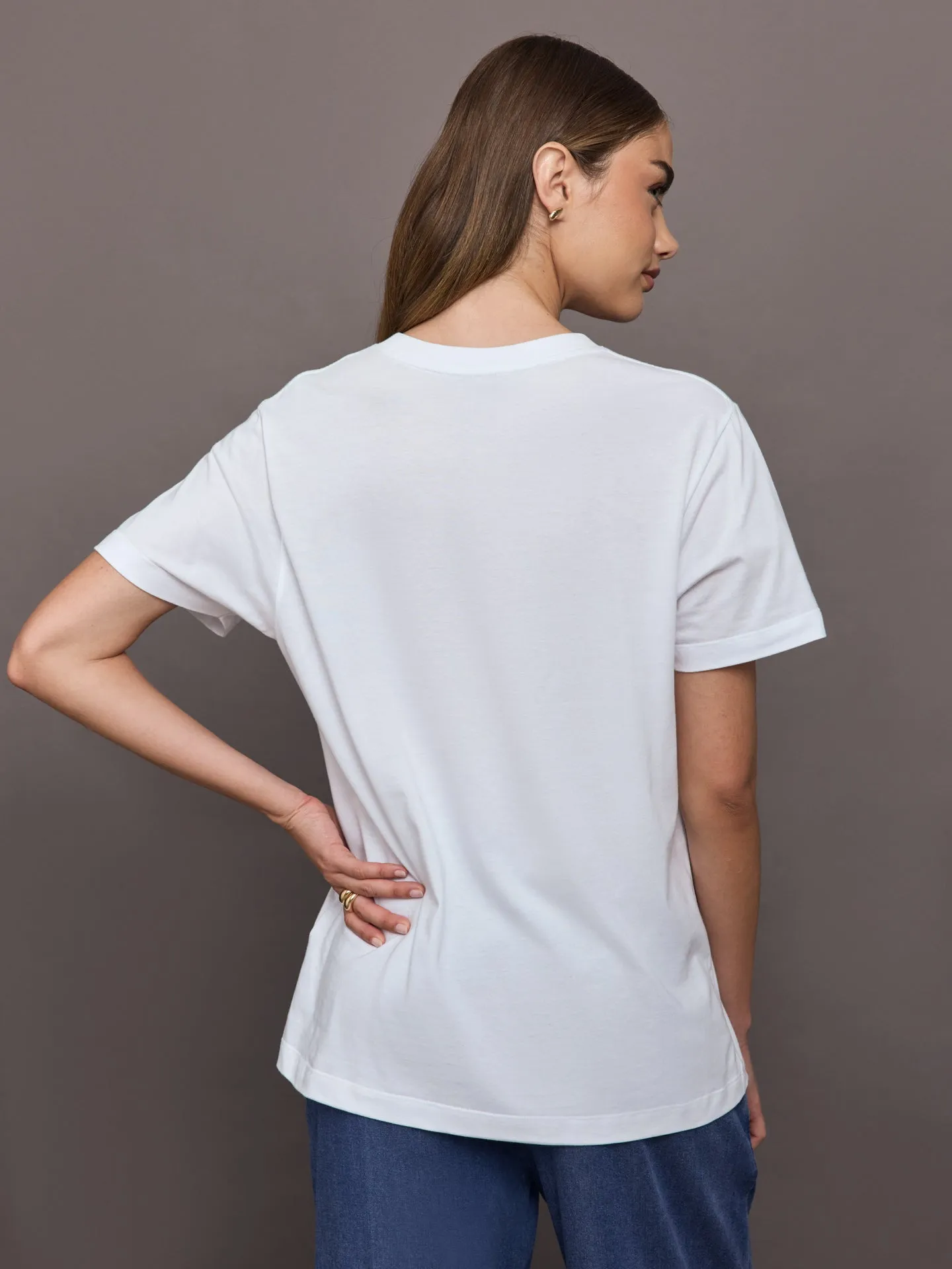Short Sleeve t-shirt - Brilliant White/Blue sold by Carbon38 product image thumbnail 5