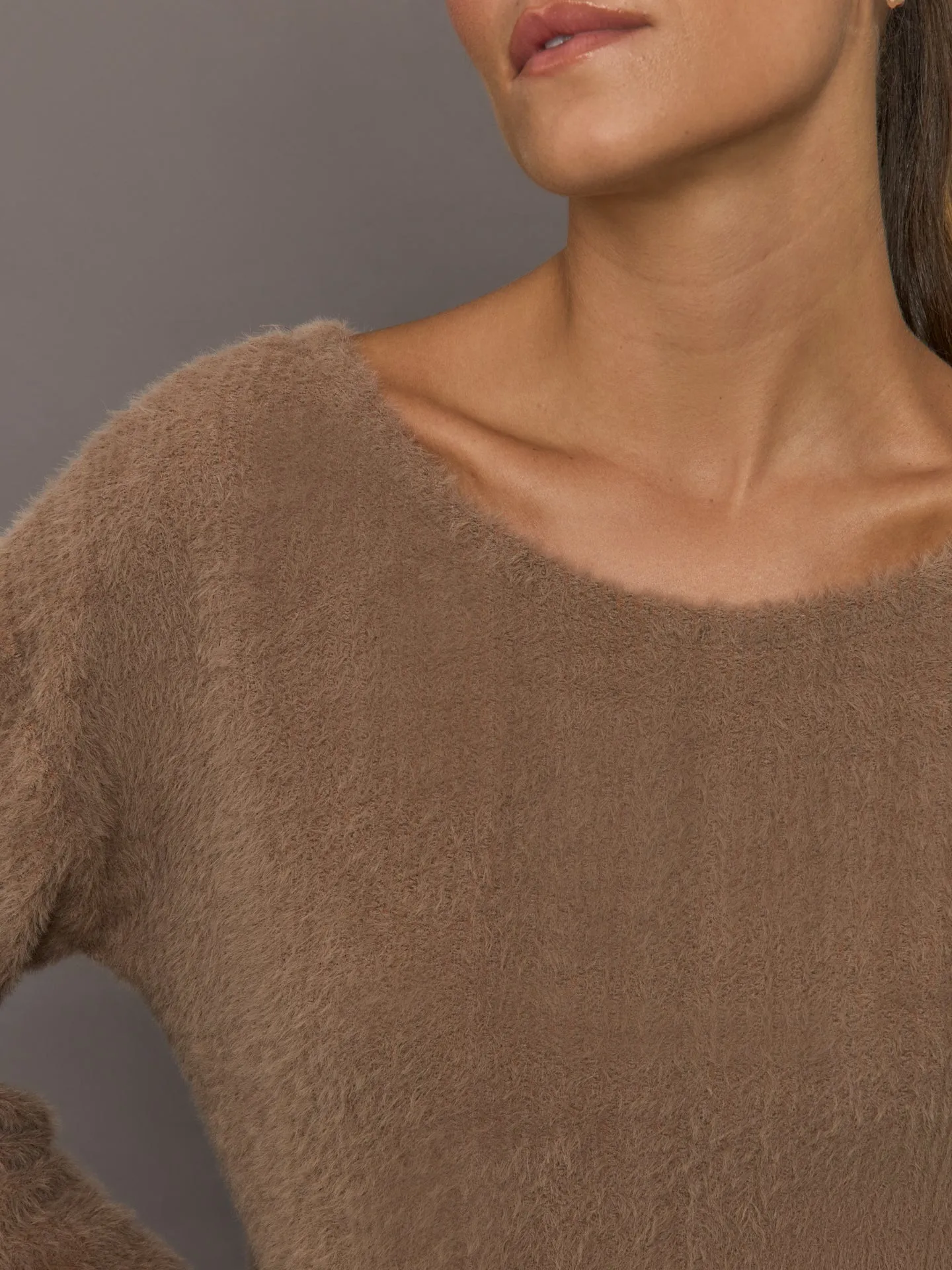 Carme Plush Lace Bell Sleeve Top - Cappuccino sold by Carbon38 product image thumbnail 5