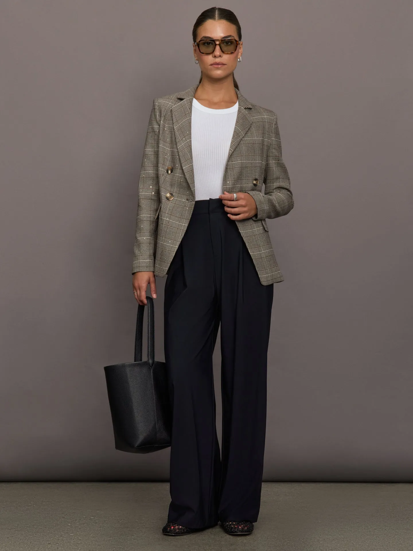 Eudora Split Sleeve Sequined POW Jacket - Koffee Bean sold by Carbon38 product image thumbnail 2
