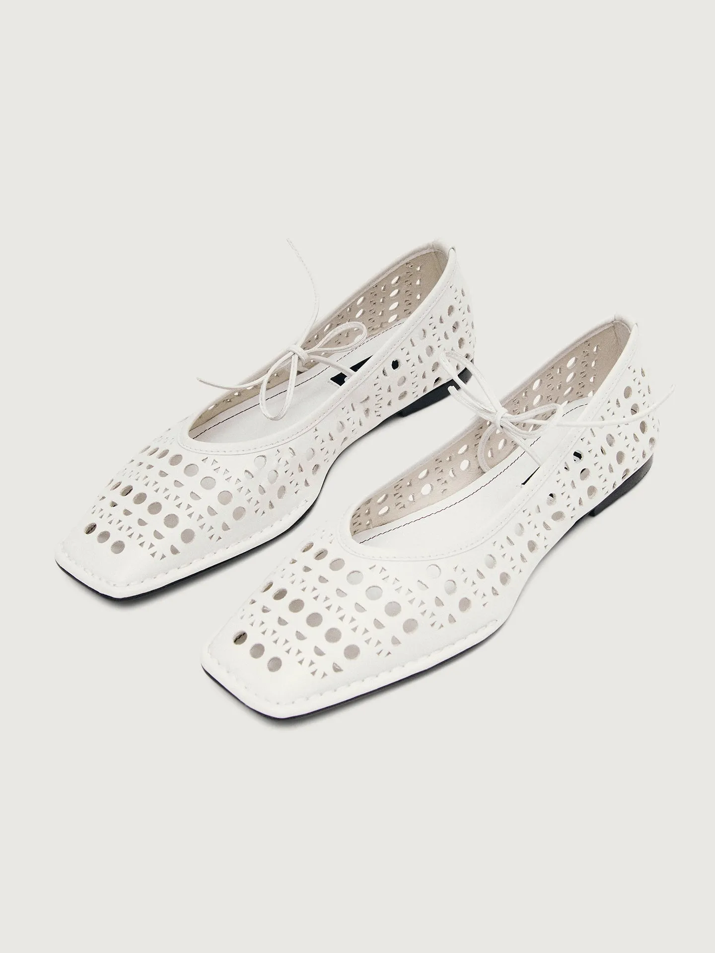 Sway Slity Ballet Flat - White Leather sold by Carbon38 product image thumbnail 5