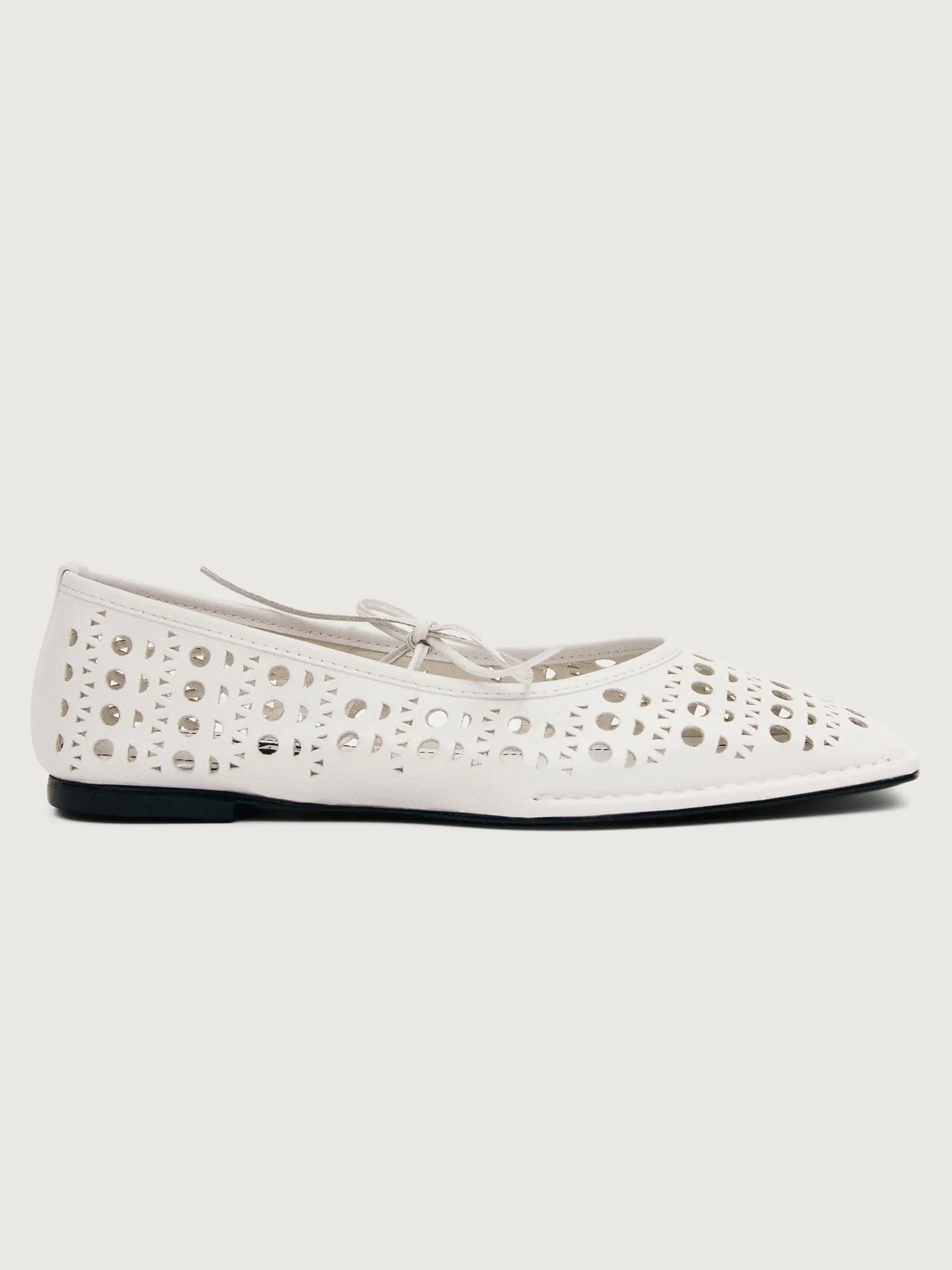 Sway Slity Ballet Flat - White Leather sold by Carbon38 product image thumbnail 2
