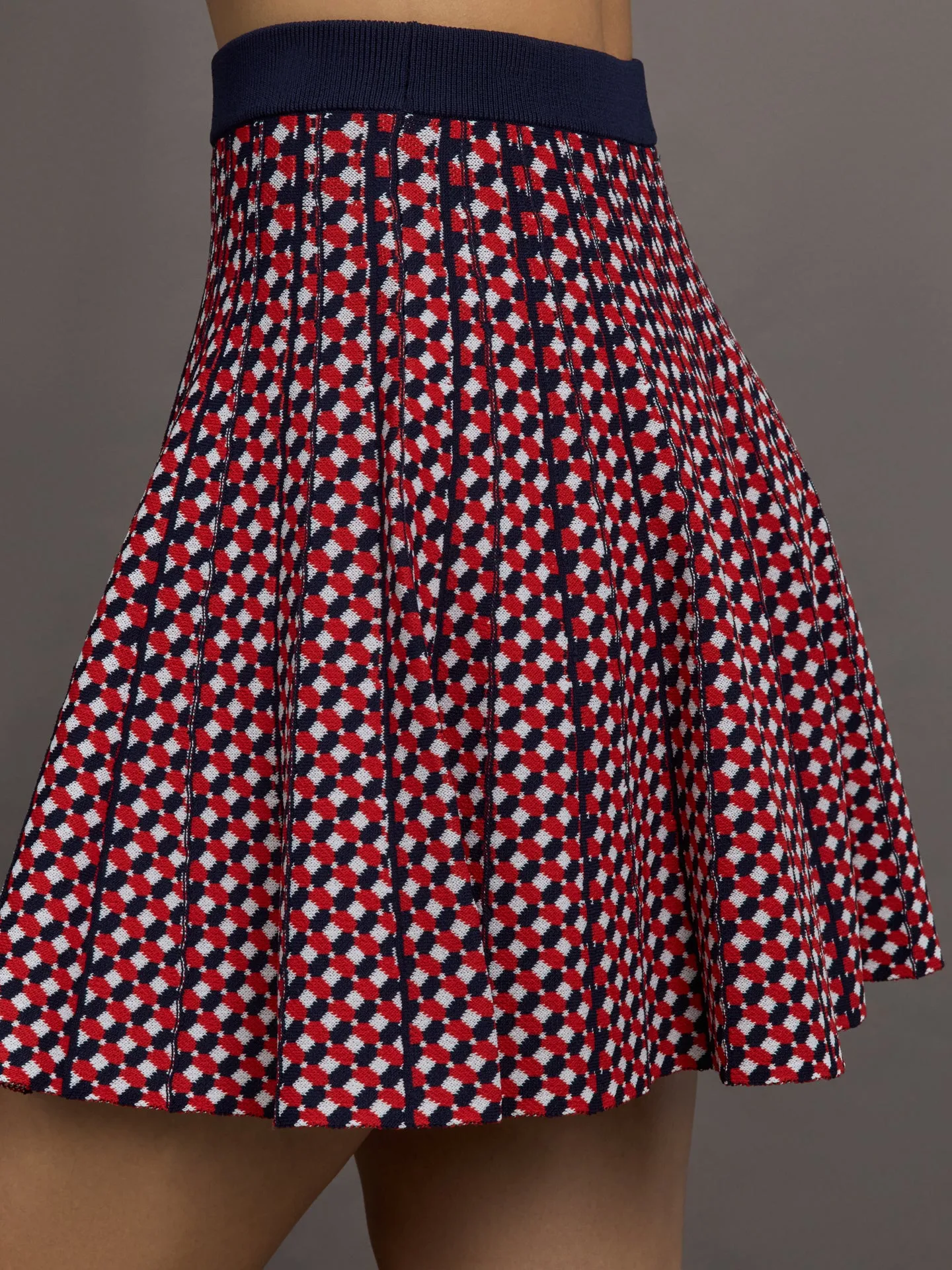 Pamela Jacquard Pleated Tennis Skirt - Dark Blue Multi sold by Carbon38 product image thumbnail 5