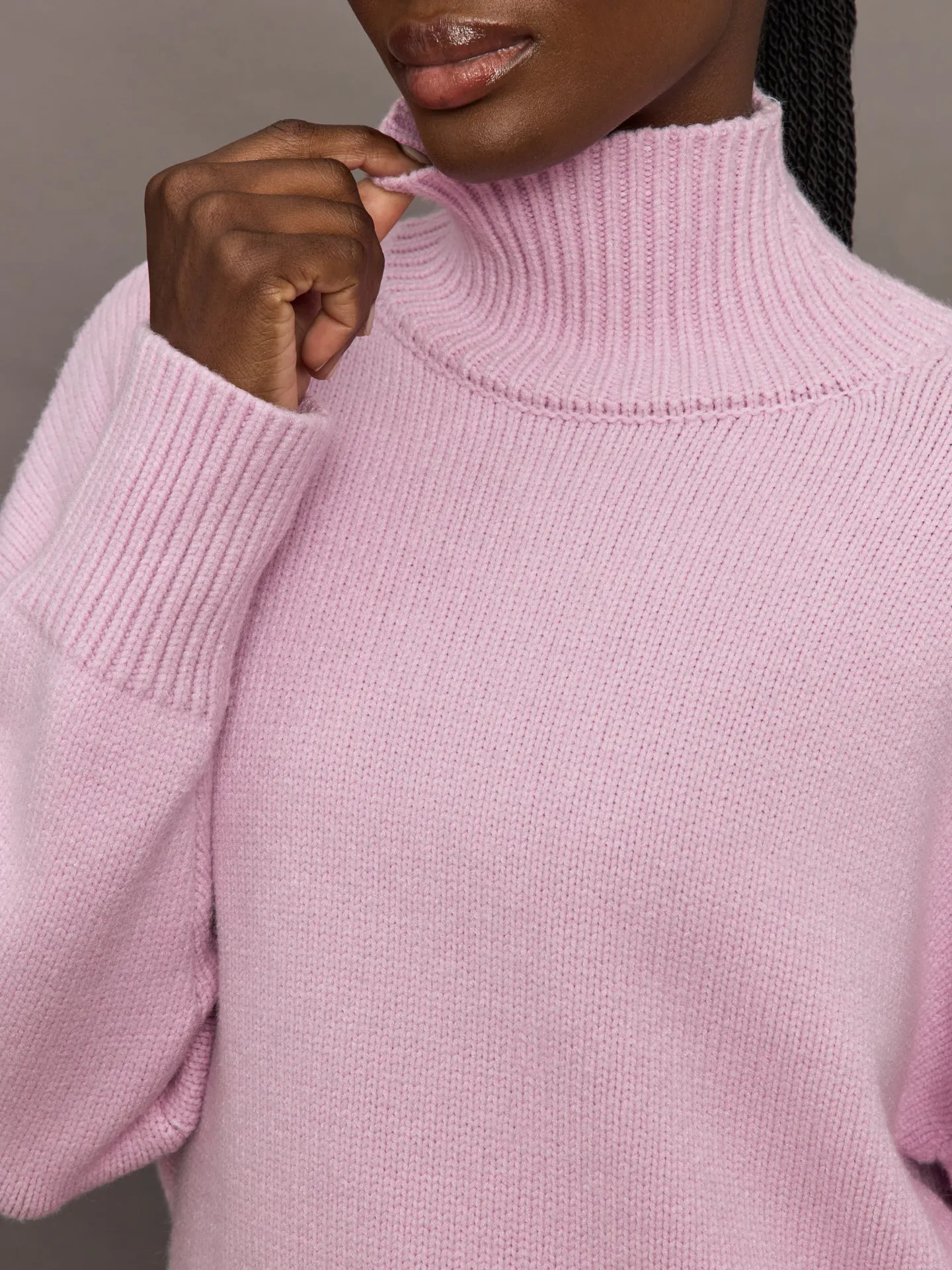 Elsa Turtleneck Sweater - Ballet Pink sold by Carbon38 product image thumbnail 3