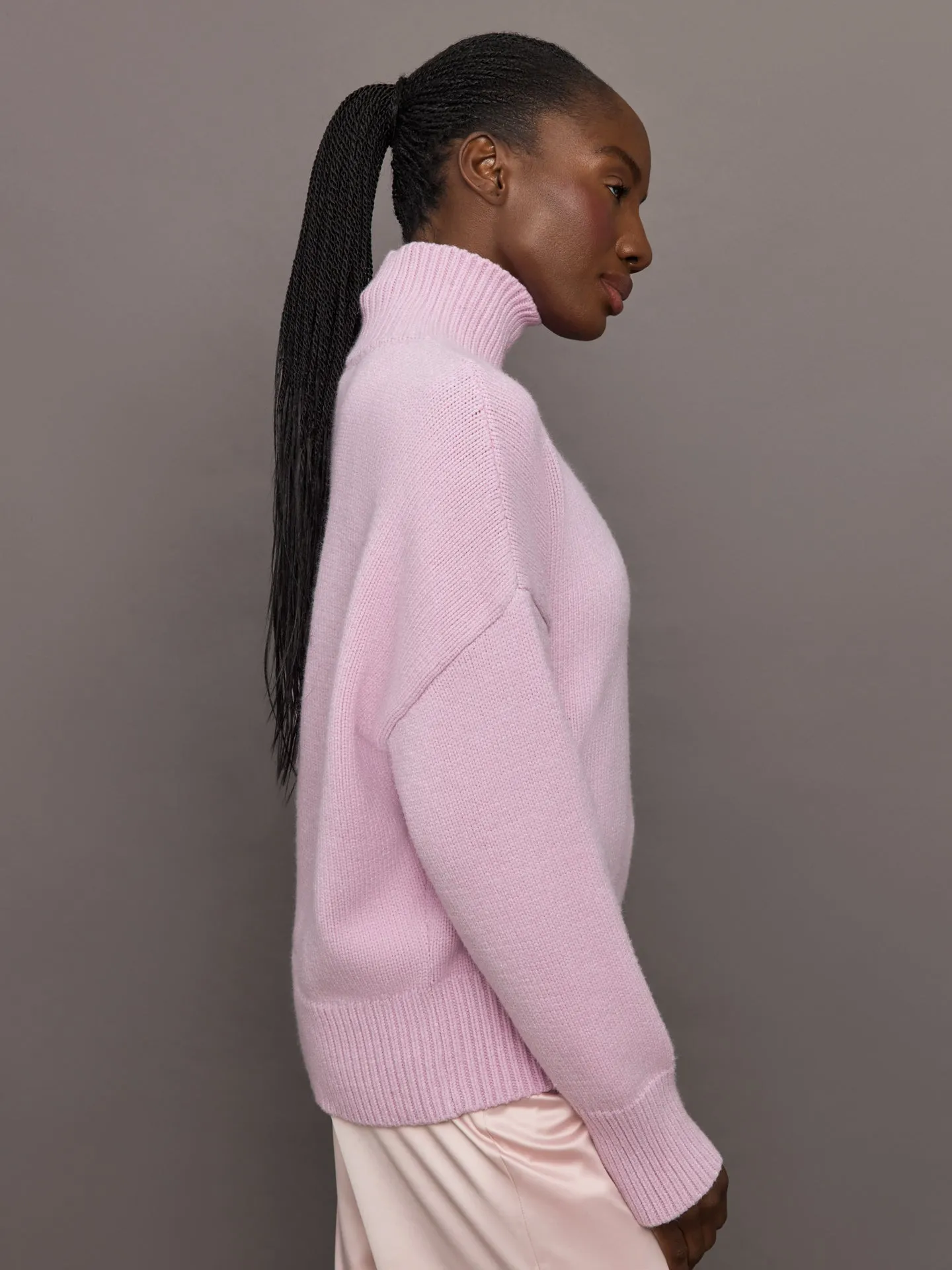 Elsa Turtleneck Sweater - Ballet Pink sold by Carbon38 product image thumbnail 4