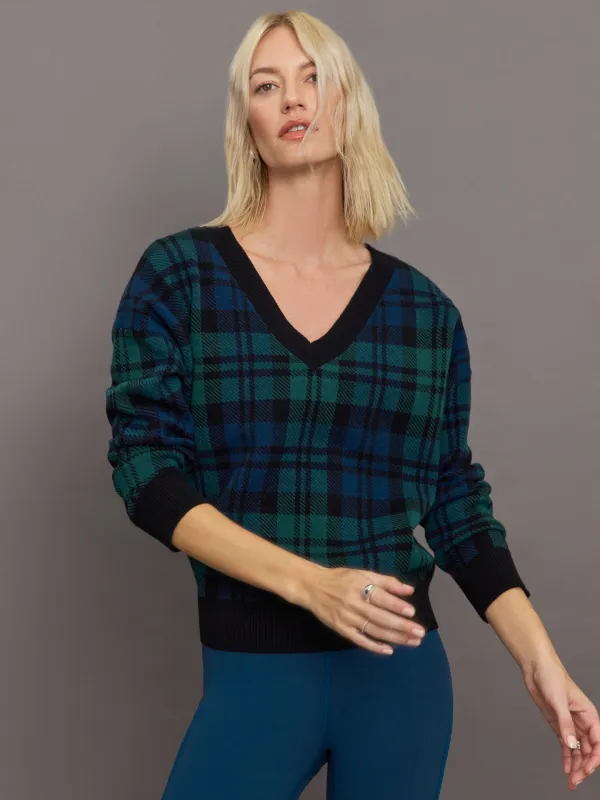 Joey Sweater - Wintergreen Plaid sold by Carbon38