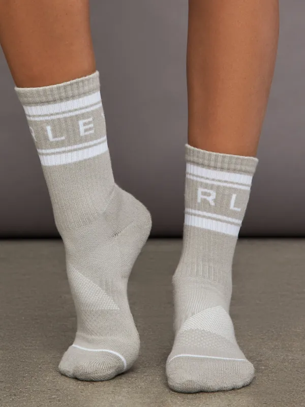 Astley Active Sock - Cement /Snow white sold by Carbon38