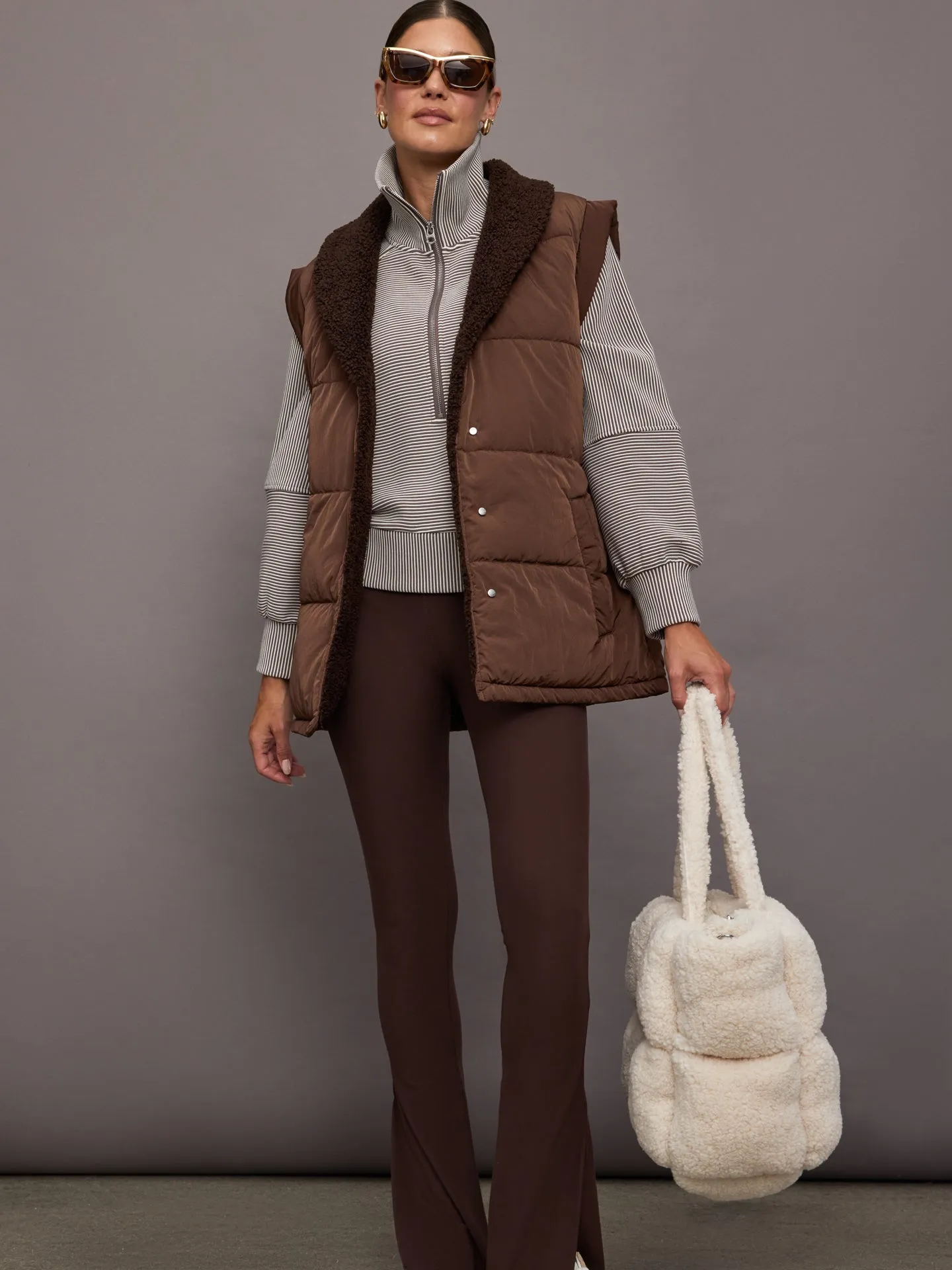 Milano Half Zip Sweat 2.0 - Cocoa Berry/Egret sold by Carbon38 product image thumbnail 2