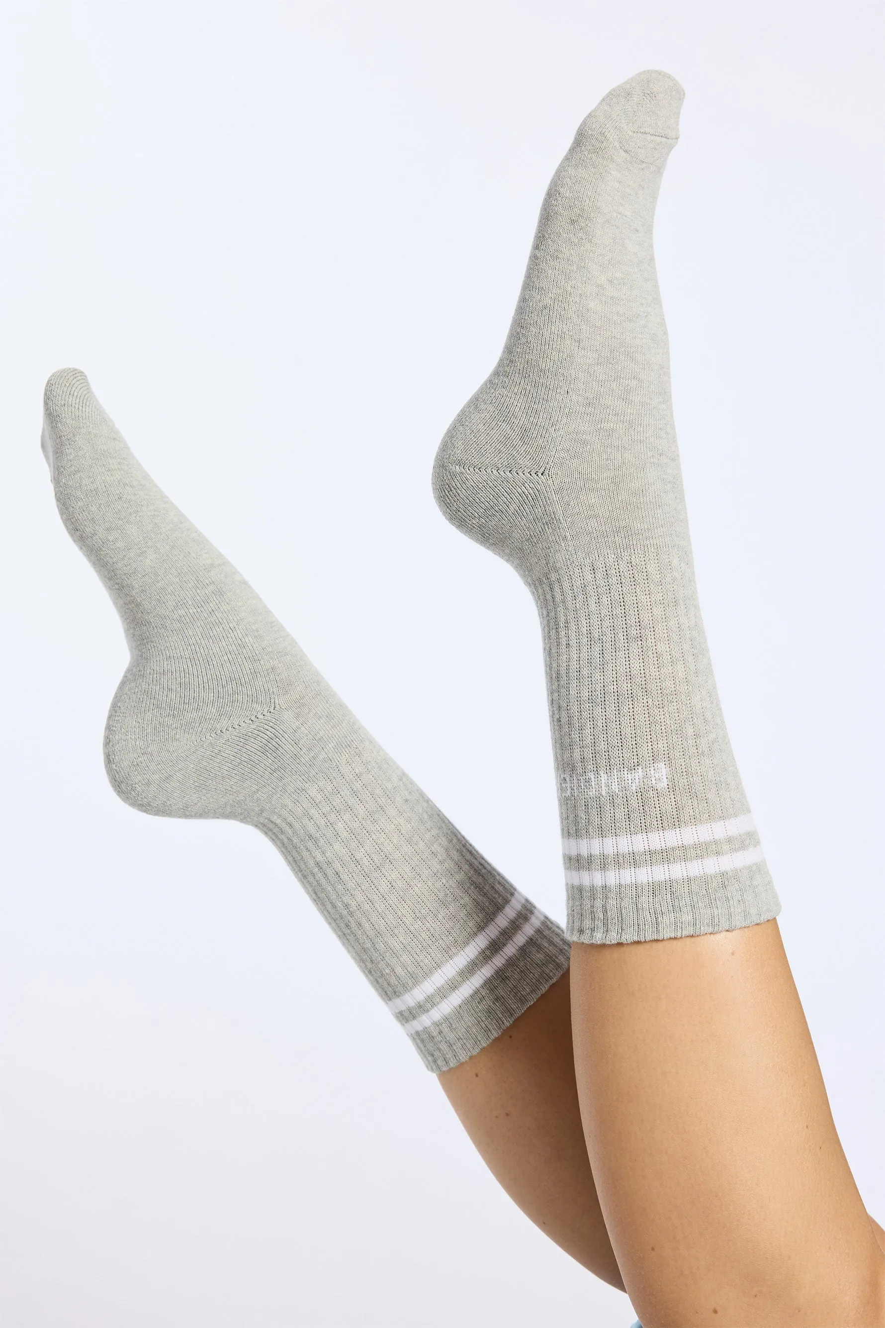Bandier Logo Stripe Crew Sock - Grey/white sold by Carbon38 product image thumbnail 4