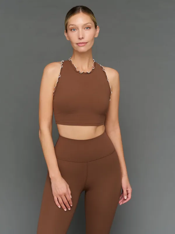 Contrast Scallop Edge Bra in Melt - Carafe/White made by Carbon38