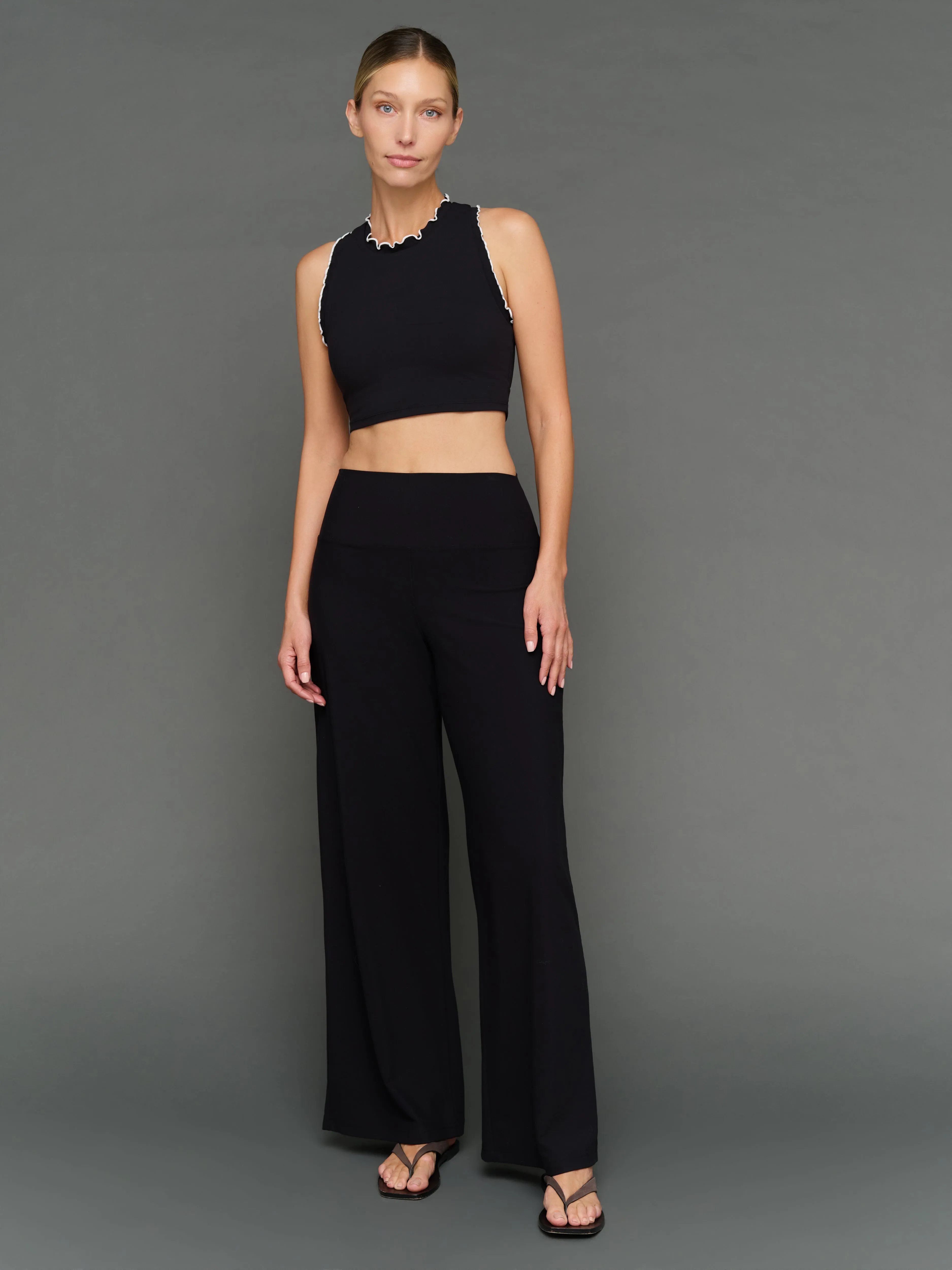 Contrast Scallop Edge Bra in Melt - Black/White sold by Carbon38 product image thumbnail 2