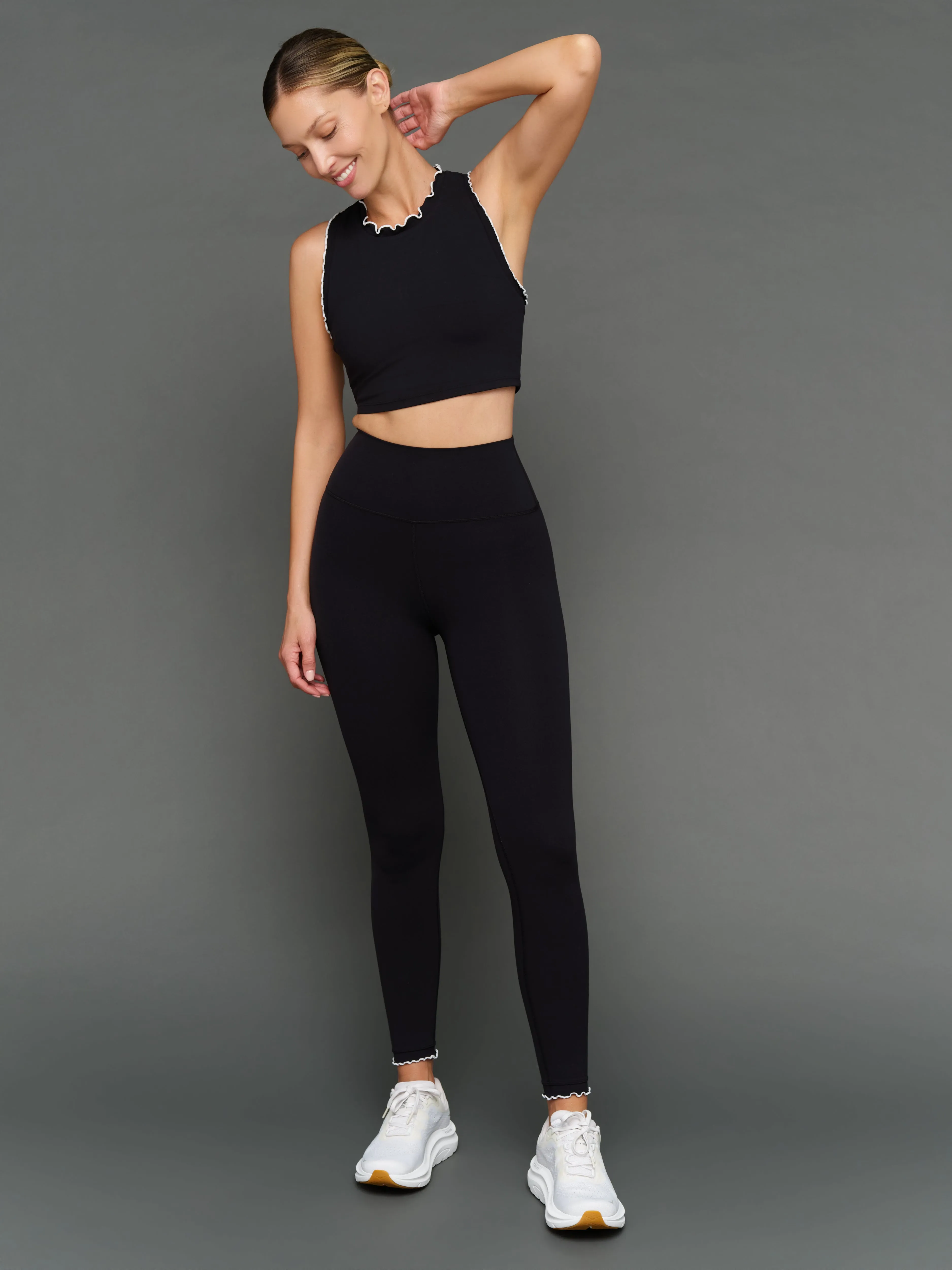 Contrast Scallop Edge Bra in Melt - Black/White sold by Carbon38 product image thumbnail 5